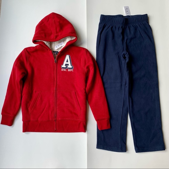 New The Children's Place 7/8 Sherpa Jacket Pants
